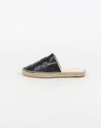 Chanel Patent CC Backless Espadrilles Size 39