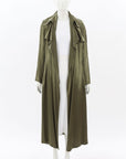 Flannel Satin Trench Coat Size S-M