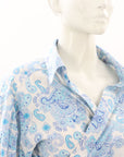 Scanlan Theodore 'Aztec' Paisley Cropped Shirt Size AU 10