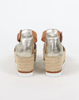 See By Chloe Metallic 'Glyn' Platform Espadrilles Size 39