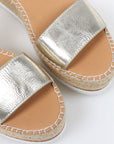 See By Chloe Metallic 'Glyn' Platform Espadrilles Size 39