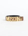 Moschino Leather Logo Belt Size 38