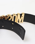 Moschino Leather Logo Belt Size 38