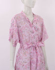 Flannel Floral Linen Blend Dress Size S/M