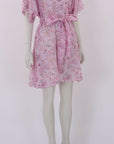 Flannel Floral Linen Blend Dress Size S/M