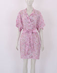 Flannel Floral Linen Blend Dress Size S/M
