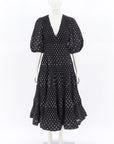 Zimmermann Pleated Polka Dot Midi Dress Size 0