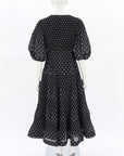 Zimmermann Pleated Polka Dot Midi Dress Size 0