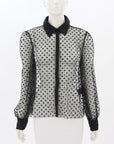 Scanlan Theodore Sheer Polka Dot Shirt Size 12