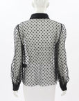 Scanlan Theodore Sheer Polka Dot Shirt Size 12