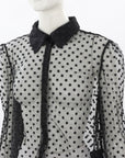 Scanlan Theodore Sheer Polka Dot Shirt Size 12