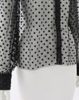 Scanlan Theodore Sheer Polka Dot Shirt Size 12