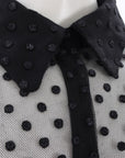 Scanlan Theodore Sheer Polka Dot Shirt Size 12