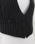 Scanlan Theodore Metallic Stripe Wool Blend Vest Size 10