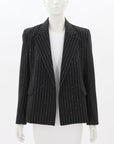 Scanlan Theodore Metallic Stripe Double Breasted Blazer Size 10