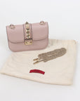 Valentino 'Glam Lock' Leather Shoulder Bag Size Small