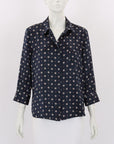 Anine Bing Silk Print Shirt Size M