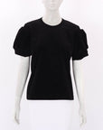 Comme Des Garcons Velvet Puff Sleeve Top Size Medium
