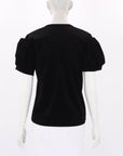 Comme Des Garcons Velvet Puff Sleeve Top Size Medium