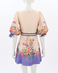 Zimmermann 'Tropicana' Tie Sleeve Mini Dress Size 0