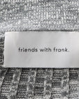 Friends With Frank Ribbed Knit Polo Top Size Small