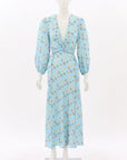 Scanlan Theodore Linen Foulard Dress Size 6