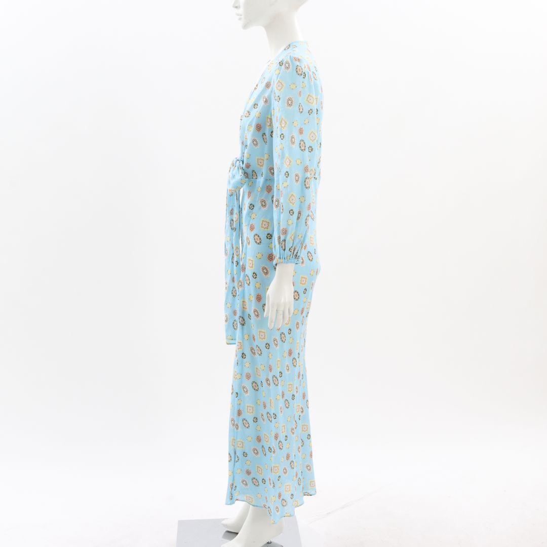 Scanlan Theodore Linen Foulard Dress Size 6