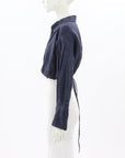 Scanlan Theodore Italian Linen Cropped Wrap Shirt Size AU 8