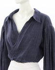 Scanlan Theodore Linen Wrap Crop Top Size 10