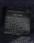 Scanlan Theodore Italian Linen Cropped Wrap Shirt Size AU 8