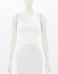 Scanlan Theodore Crepe Knit One Shoulder Top Size Small