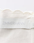 Zimmermann 'Juliette' Cross Stitch Linen Shorts Size 0