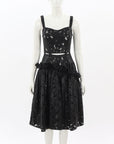 Simone Rocha Metallic Floral Midi Dress Size 8