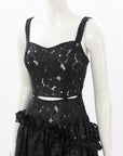 Simone Rocha Metallic Floral Midi Dress Size 8