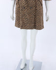 R13 Leopard Print Raglan Sleeve Trench Coat Size Small
