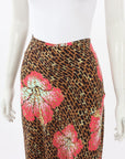 Rixo London 'Kelly' Silk Midi Skirt Size L