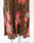 Rixo London 'Kelly' Silk Midi Skirt Size L