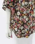 Empire Rose Floral Rayon Silk Shirt Size M
