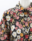 Empire Rose Floral Rayon Silk Shirt Size M