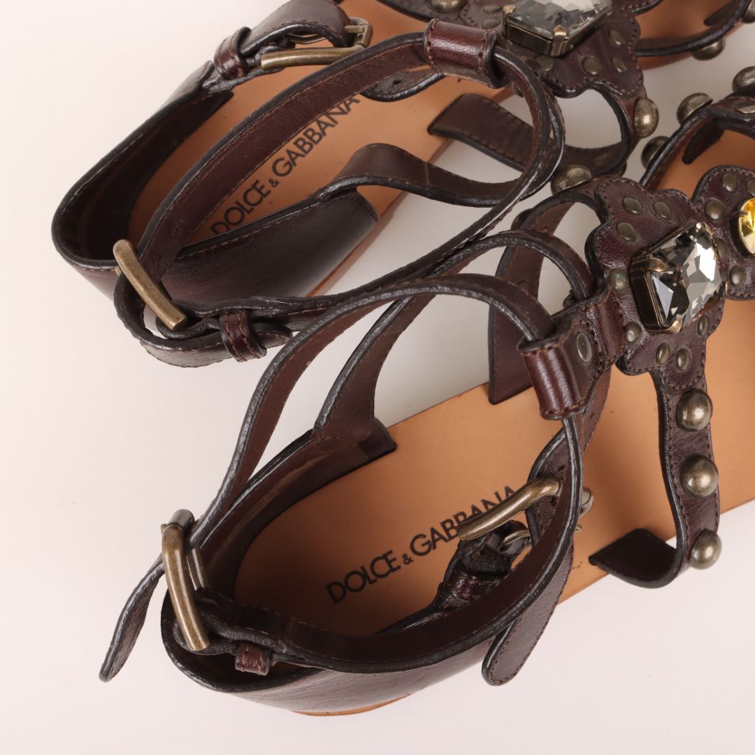 Dolce &amp; Gabbana Gladiator Sandals Size 36.5