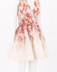 Zimmermann Wonderland V Neck Elka Poppy Floral Mini Dress Size 1