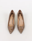 Salvatore Ferragamo Leather Bow Pumps Size 10.5C