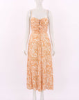 Zimmermann 'Peggy' Tie Front Midi Dress Size 1