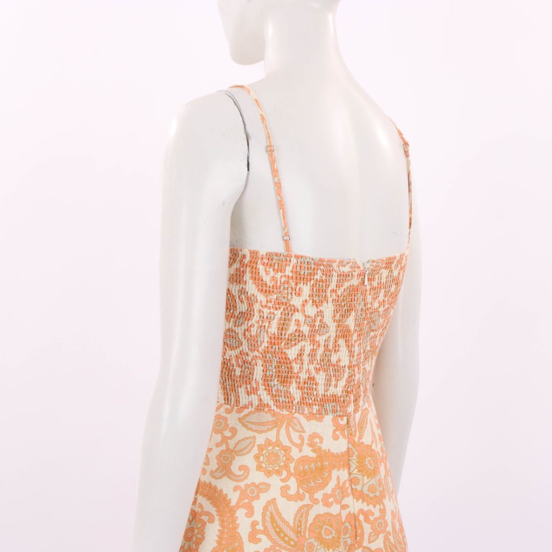 Zimmermann &#39;Peggy&#39; Tie Front Midi Dress Size 1