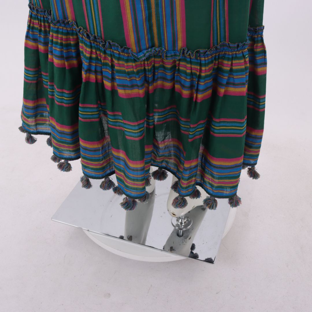 Zimmermann 'Allia' Striped Ruffle Midi Dress 6