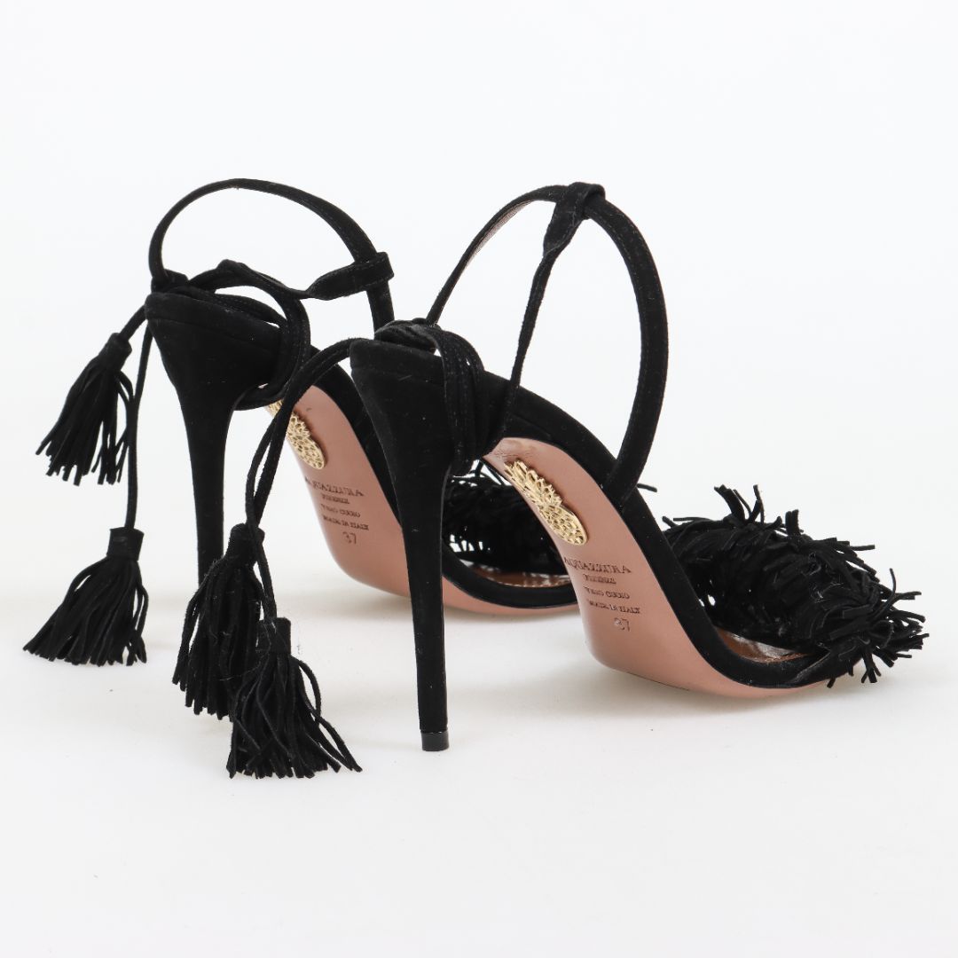 Aquazzura Suede &#39;Wild Thing&#39; Lace Up Heels Size 37