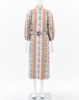 Zimmermann 'Luminous' Mixed Ribbon Linen Midi Dress Size 1