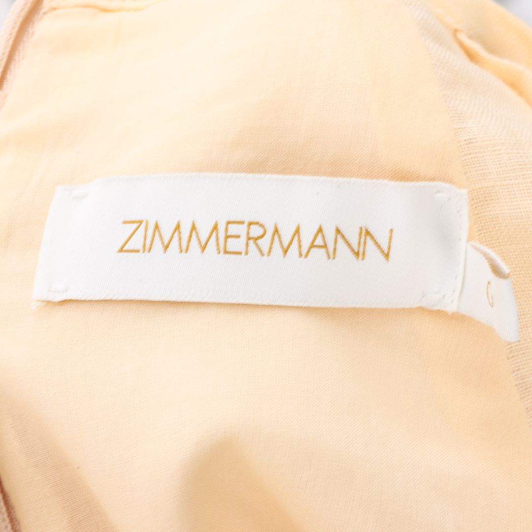 Zimmermann The Tie Neck Midi Dress Size 0