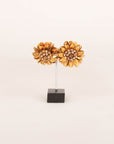 Oscar De La Renta Flower Clip On Earrings