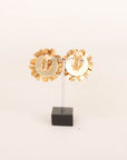 Oscar De La Renta Flower Clip On Earrings